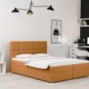 Boxspringbett mit bettkasten und matratze + topper MEGAN stoff Soro