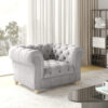 _0016_ar_chesterfild_1_whisper_16 silver Stilvoller, eleganter, klassischer CHESTERFIELD Sessel, stark gesteppt in elegantem Whisper-Stoff