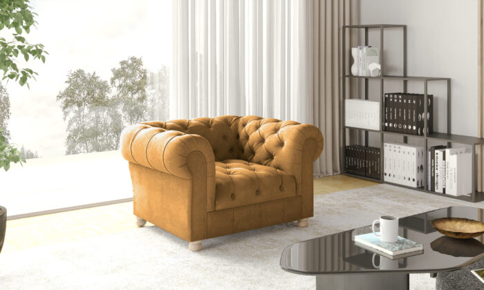 _0022_ar_chesterfild_1_whisper_09 kupfer Stilvoller, eleganter, klassischer CHESTERFIELD Sessel, stark gesteppt in elegantem Whisper-Stoff