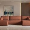 Ecksofa mit schlaffunktion und bettkasten, Sofa U-form, Couch U-form CAPRI