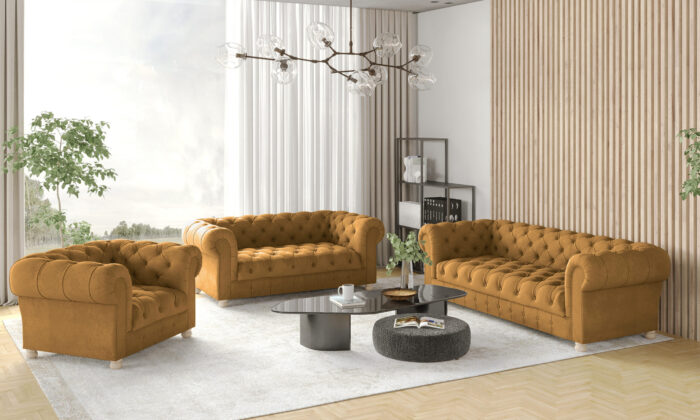_0077_ar_chesterfild_321_whisper_09 CHESTERFIELD 3+2+1 Sofagarnitur, elegant, klassisch, schick in elegantem Whisper Stoff