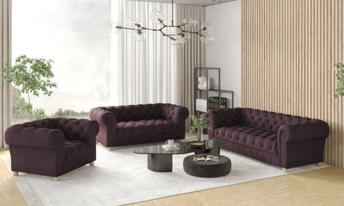 _0083_ar_chesterfild_321_whisper_14 CHESTERFIELD 3+2+1 Sofagarnitur, elegant, klassisch, schick in elegantem Whisper Stoff