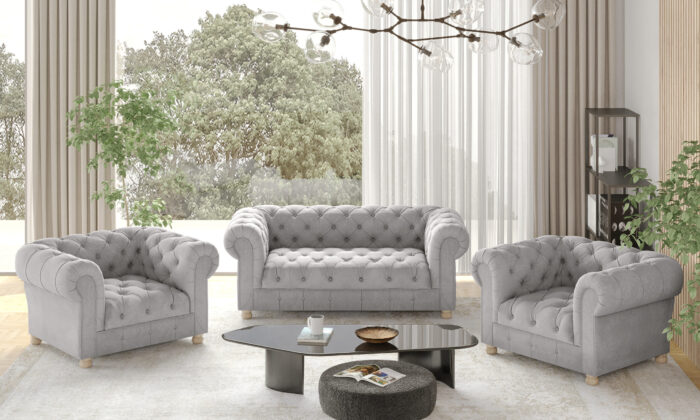 _0088_ar_chesterfild_211_whisper_16 CHESTERFIELD 2+1+1 Sofagarnitur, elegant, klassisch, schick in elegantem Whisper Stoff