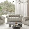 CHESTERFIELD 2+1+1 Sofagarnitur, elegant, klassisch, schick in elegantem Whisper Stoff