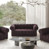 CHESTERFIELD 2+1+1 Sofagarnitur, elegant, klassisch, schick in elegantem Whisper Stoff