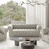 CHESTERFIELD 3+1+1 Sofagarnitur, elegant, klassisch, schick in elegantem Whisper Stoff