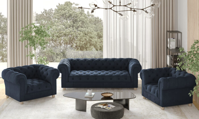 _0114_ar_chesterfild_311_whisper_13 CHESTERFIELD 3+1+1 Sofagarnitur, elegant, klassisch, schick in elegantem Whisper Stoff