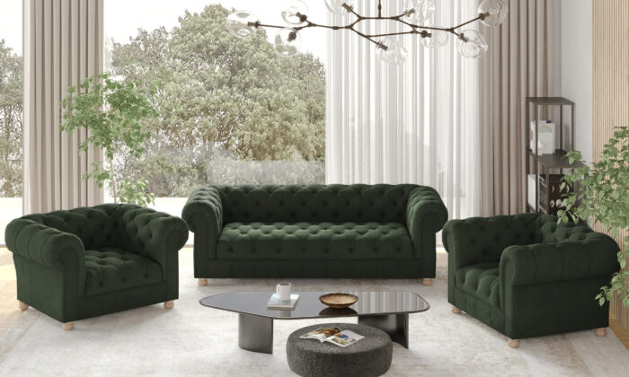 _0116_ar_chesterfild_311_whisper_11 CHESTERFIELD 3+1+1 Sofagarnitur, elegant, klassisch, schick in elegantem Whisper Stoff