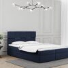 Boxspringbett mit bettkasten und matratze + topper ALMA stoff Velvet