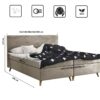 Boxspringbett mit bettkasten matratze + topper BELLA stoff Riviera