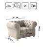 CHESTERFIELD 2+1+1 Sofagarnitur, elegant, klassisch, schick in elegantem Whisper Stoff