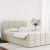 Boxspringbett mit bettkasten und matratze + topper HANA stoff Matt Velvet