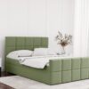 Boxspringbett mit bettkasten und matratze + topper HANA stoff Matt Velvet