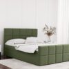 Boxspringbett mit bettkasten und matratze + topper HANA stoff Matt Velvet