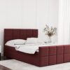 Boxspringbett mit bettkasten und matratze + topper HANA stoff Matt Velvet