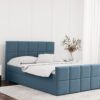 Boxspringbett mit bettkasten und matratze + topper HANA stoff Matt Velvet