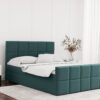 Boxspringbett mit bettkasten und matratze + topper HANA stoff Matt Velvet