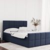 Boxspringbett mit bettkasten und matratze + topper HANA stoff Matt Velvet