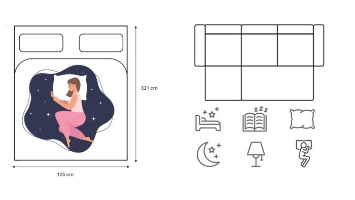 Ecksofa mit schlaffunktion und bettkasten, Sofa U-form, Couch U-form CAPRI