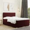 Boxspringbett mit bettkasten und matratze + topper RIMINI stoff Riviera