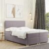 Boxspringbett mit bettkasten und matratze + topper RIMINI stoff Riviera