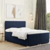 Boxspringbett mit bettkasten und matratze + topper RIMINI stoff Riviera