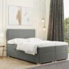 Boxspringbett mit bettkasten und matratze + topper RIMINI stoff Riviera