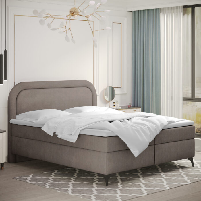 Boxspringbett mit bettkasten und topper Valentino, mehrere Größen