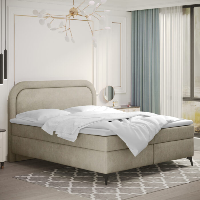 Boxspringbett mit bettkasten und topper Valentino, mehrere Größen