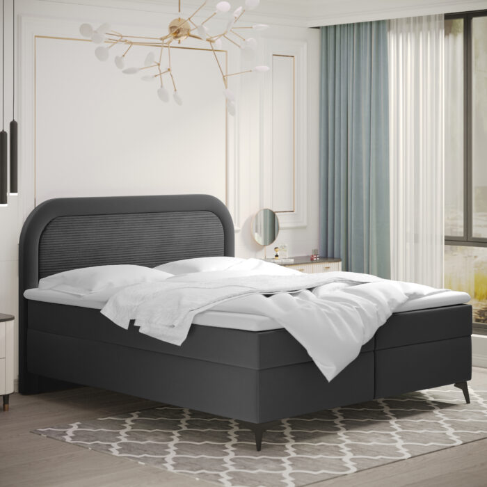 Boxspringbett mit bettkasten und topper Valentino, mehrere Größen