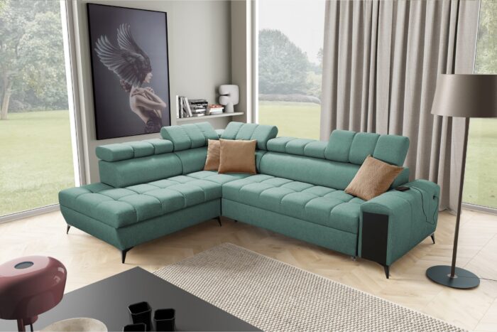 Modernes, modisches, elegantes Ecksofa mit Schlaffunktion GRECO VII