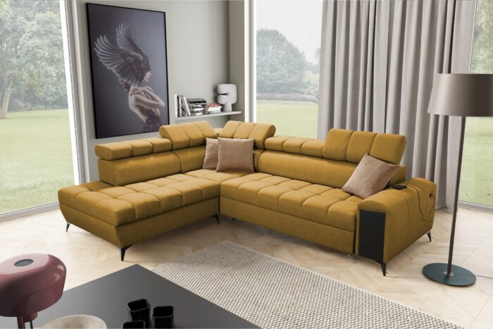 Modernes, modisches, elegantes Ecksofa mit Schlaffunktion GRECO VII