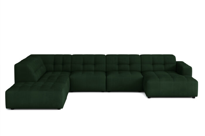 Großes Ecksofa V Bergamo Stoff Megan und Bluvel