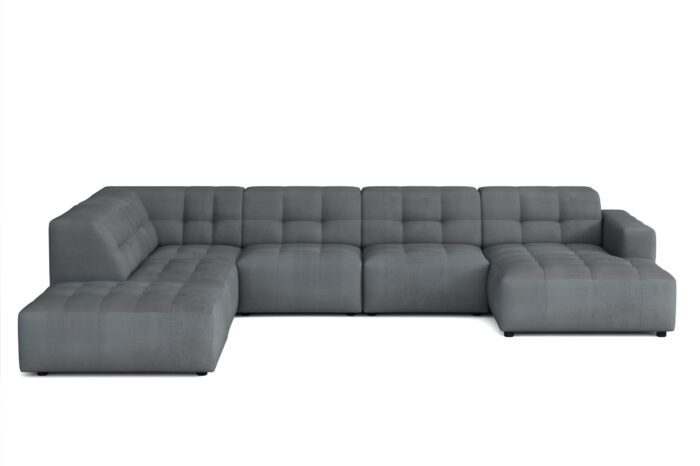 Großes Ecksofa V Bergamo Stoff Megan und Bluvel
