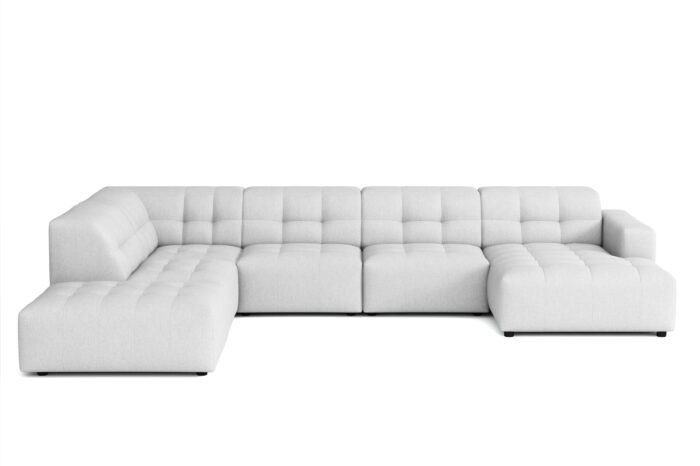 Großes Ecksofa V Bergamo Stoff Megan und Bluvel