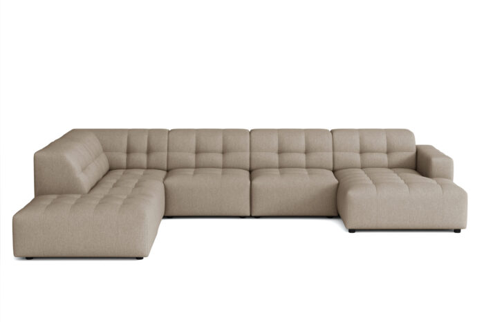 Großes Ecksofa V Bergamo Stoff Megan und Bluvel