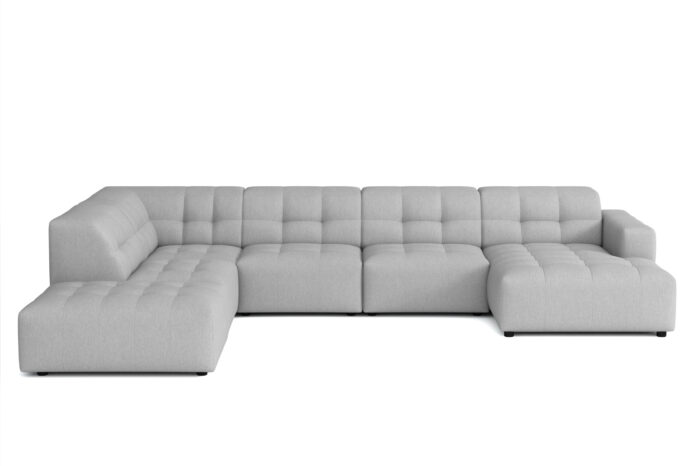 Großes Ecksofa V Bergamo Stoff Megan und Bluvel