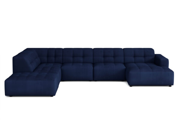 Großes Ecksofa V Bergamo Stoff Megan und Bluvel