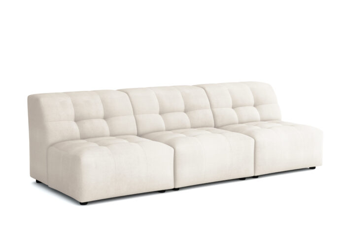 Elegantes 3-Sitzer-Sofa Bergamo Stoff Megan udn Bluvel