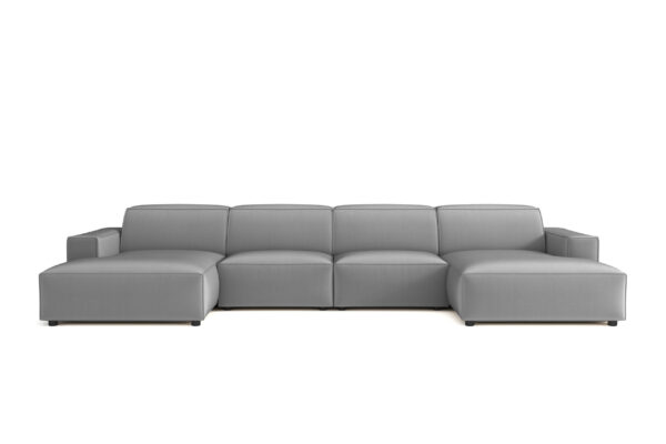 Große U-förmige modulare Ecke, California Stoff Matt Velvet