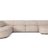 Großes modulares Sofa V California round Stoff Luna/Cruse
