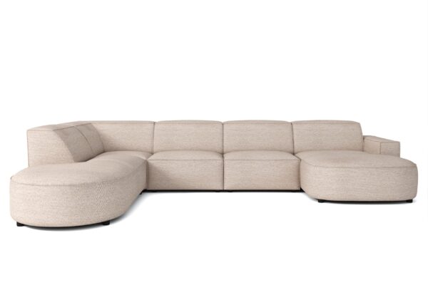 Großes modulares Sofa V California round Stoff Luna/Cruse