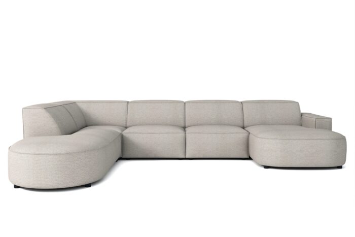Großes modulares Sofa V California round Stoff Luna/Cruse