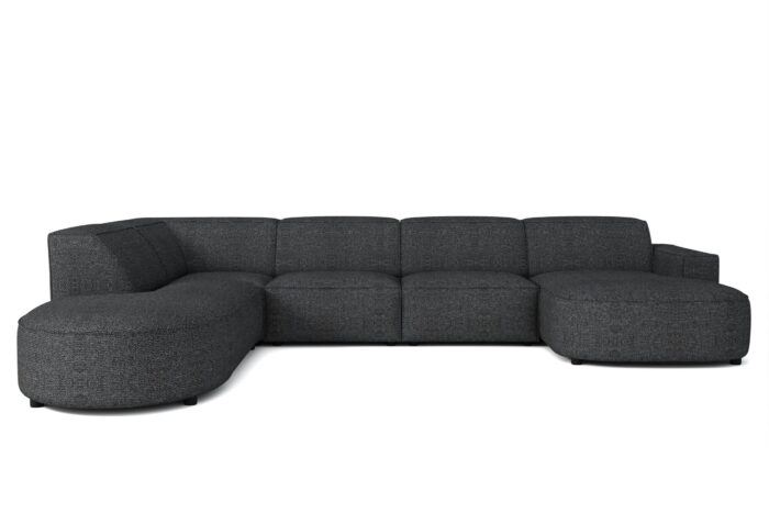 Großes modulares Sofa V California round Stoff Luna/Cruse