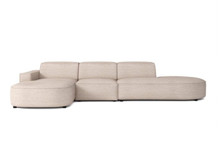 Modulare große L-Ecke California round Stoff Luna/Cruse