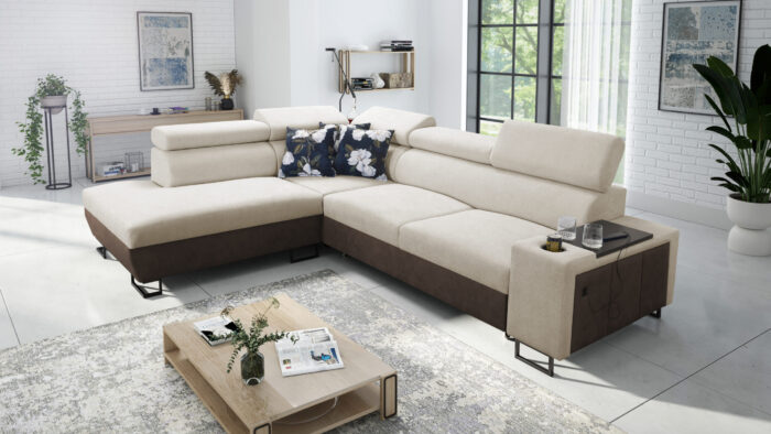 Modernes Luxus-Ecksofa mit Schlaffunktion MELODY VII