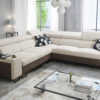 L-förmiges Ecksofa mit Schlaffunktion MELODY III, modern, luxuriös, mit Bar