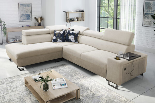 Modernes Luxus-Ecksofa mit Schlaffunktion MELODY VII