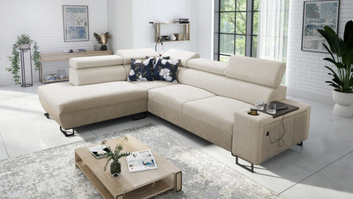 Modernes Luxus-Ecksofa mit Schlaffunktion MELODY VII