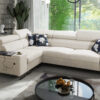 Luxuriöses Ecksofa mit Schlaffunktion MELODY II, für jede Einrichtung